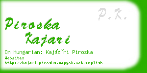 piroska kajari business card